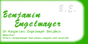 benjamin engelmayer business card